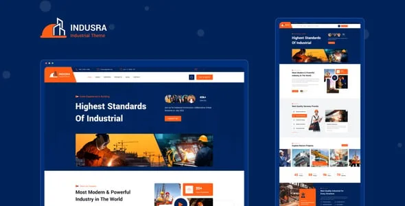 Indusra - Construction WordPress Theme — design detail view