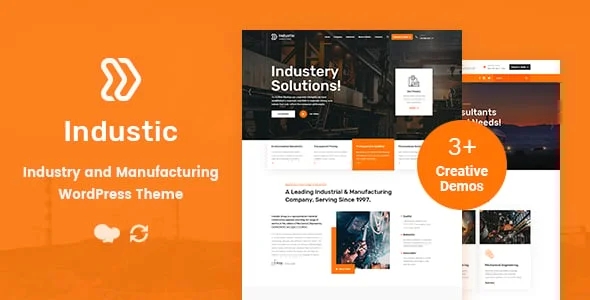 Industic - Factory and Manufacturing WordPress Theme — homepage layout