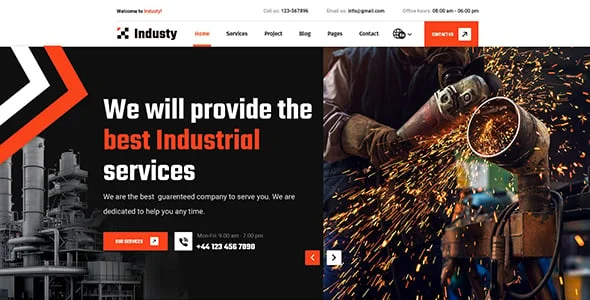 Industio - Industry & Factory WordPress Theme — blog and article listing