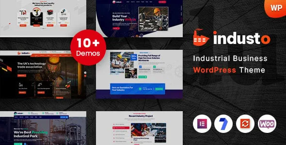 Industo - Factory & Industry WordPress Theme — homepage layout
