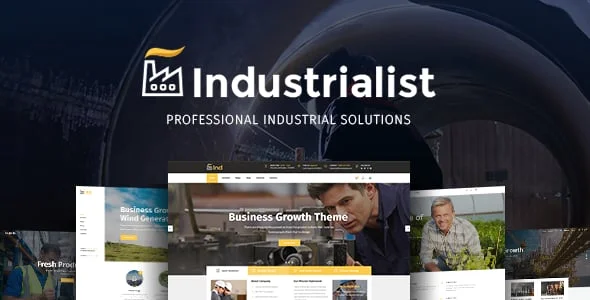 Industrialist - Industry & Manufacturing WordPress Theme — homepage layout