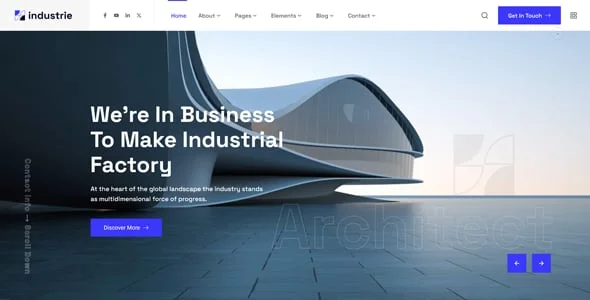 Industrie - Factory & Industry WordPress Theme — design detail view