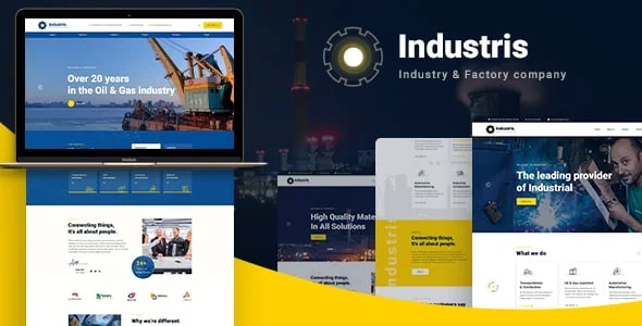 Industris - Factory & Business WordPress Theme — homepage layout