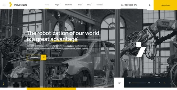 Industrium | Industry & Factory WordPress Theme — interior page design