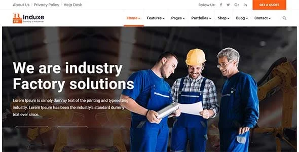 Induxe - Industry & Manufacturing WordPress Theme — blog and article listing