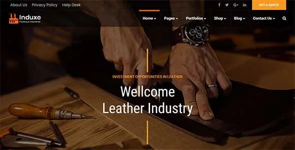 Induxe - Industry & Manufacturing WordPress Theme — interior page design