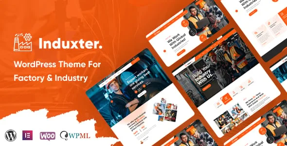 Induxter - Industry And Factory WordPress Theme — homepage layout