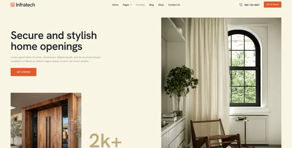 Infratech - Construction Building & Contractor WordPress Theme — interior page design