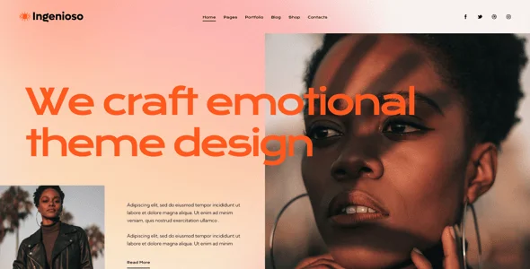 Ingenioso - Creative Agency WordPress Theme — design detail view