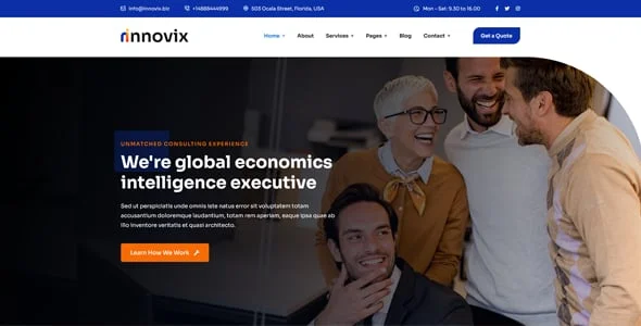 Innovix - Business Consulting WordPress Theme — design detail view