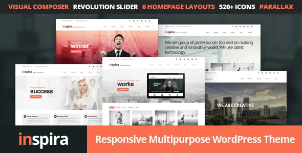 Inspira - Responsive Multipurpose WordPress Theme — homepage layout