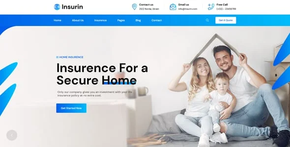 Insu - Insurance WordPress Theme — interior page design