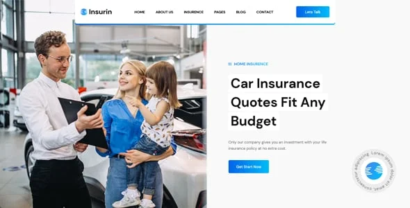 Insu - Insurance WordPress Theme — design detail view