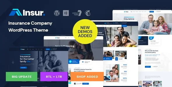 Insur - Insurance Company WordPress Theme — homepage layout