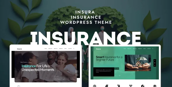 Insura - WordPress Insurance Theme — homepage layout