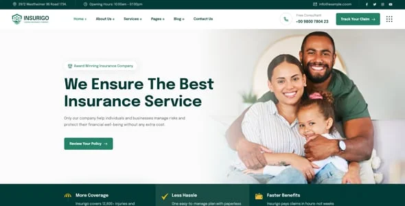 Insurigo - Insurance WordPress Theme — blog and article listing