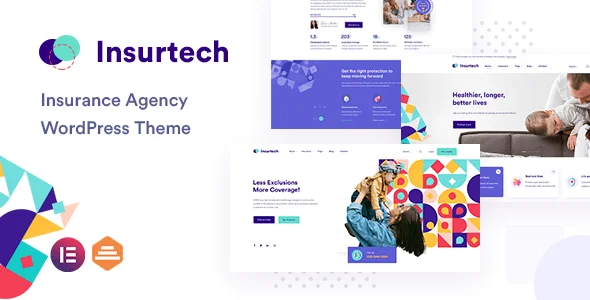 Insurtech - Insurance Agency WordPress Theme — homepage layout