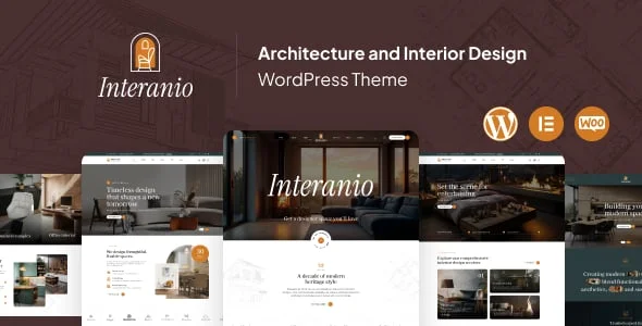 Interanio - Architecture and Interior Design WordPress Theme — homepage layout