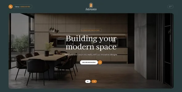 Interanio - Architecture and Interior Design WordPress Theme — interior page design