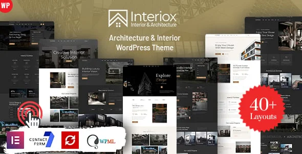 Interiox - Architecture Interior WordPress — homepage layout
