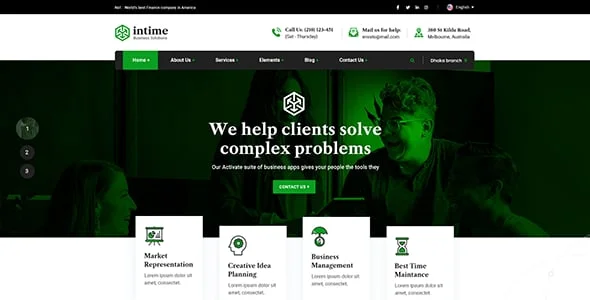 Intime - Business Consulting WordPress Theme — interior page design