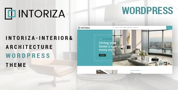 Intoriza - Interior Architecture WordPress Theme — homepage layout