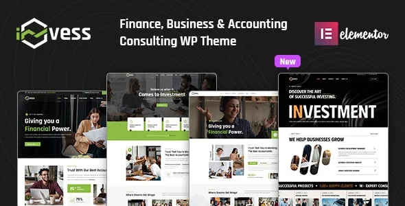 Invess - Accounting & Finance Consulting WordPress Theme — homepage layout