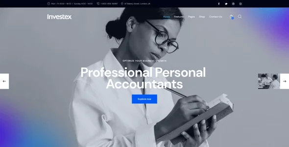 Investex - Corporate & Accounting Finance WordPress Theme — blog and article listing