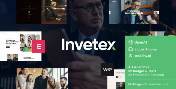 Invetex | Consulting & Investment Theme — homepage layout