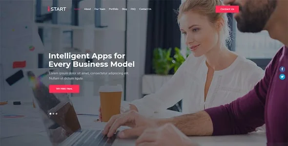 iStart – Startup & SaaS WordPress Theme — interior page design