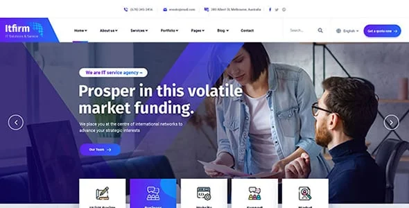 Itfirm - IT Solutions & Services WordPress Theme — blog and article listing