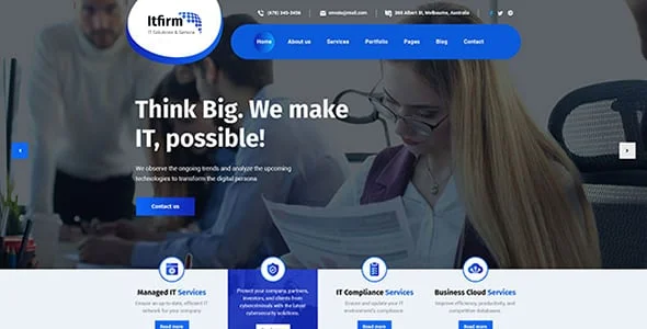 Itfirm - IT Solutions & Services WordPress Theme — interior page design