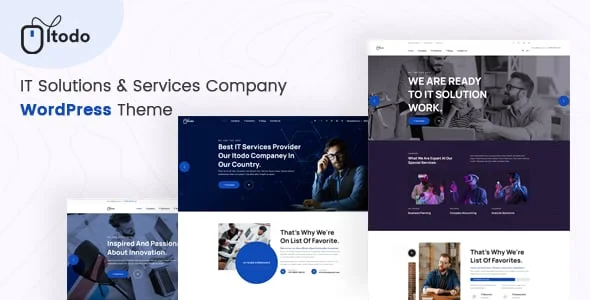 Itodo - IT Solutions & Services Company WordPress — homepage layout