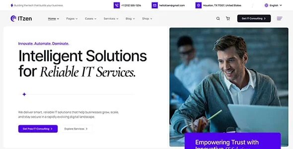 ITzen - IT Solutions & Services WordPress Theme — interior page design