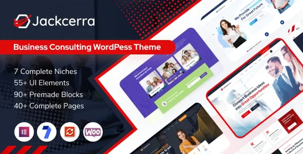 Jackcerra - Business Consulting WordPress Theme — homepage layout