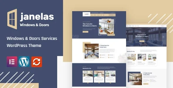 Janelas – Windows & Doors Services WordPress Theme — homepage layout