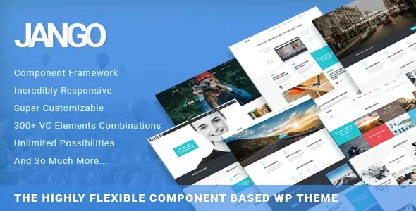 Jango | Highly Flexible Component Based WP Theme — homepage layout