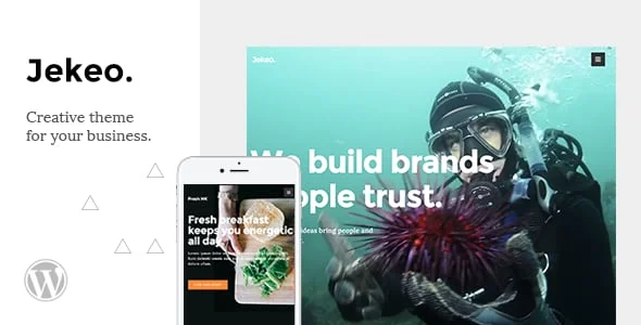 Jekeo - Creative WordPress Theme — homepage layout