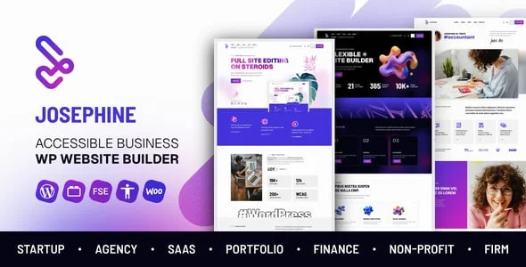 Josephine - Professional Services FSE WordPress Block Theme — homepage layout