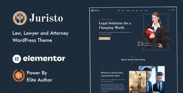 Juristo - Lawyer & Attorney WordPress Theme — homepage layout
