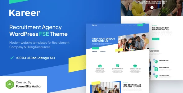 Kareer – Human Resource & Recruitment Agency Gutenverse FSE WordPress Block Theme — homepage layout