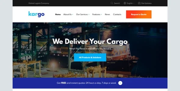 Kargo | Logistics & Transportation WordPress Theme — interior page design