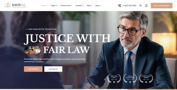 Kaunsal – Lawyer & Attorney WordPress Theme — blog and article listing