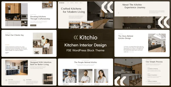 Kitchio – Kitchen Cabinets & Furniture FSE WordPress Block Theme — homepage layout
