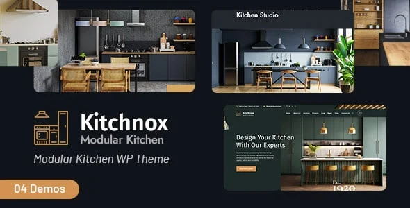 Kitchnox - Kitchen Interior Design WordPress Theme — homepage layout