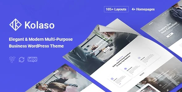 Kolaso - Modern Multi-Purpose WordPress Theme — homepage layout