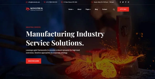 Konstruk - Construction WordPress Theme — interior page design