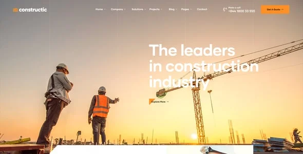 Konstruktic - Construction & Building WordPress Theme — blog and article listing