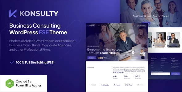 Konsulty – Business Consulting Gutenverse FSE WordPress Block Theme — homepage layout
