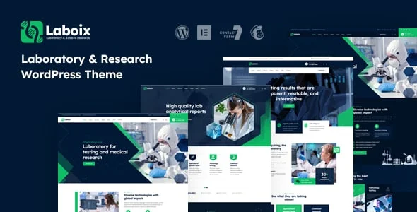 Laboix - Laboratory & Research WordPress Theme — homepage layout